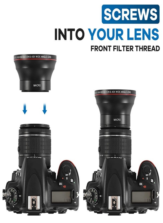 Lightdow 55MM 0.43x High-Definition Wide Angle + Macro Lens Attachment for Sony Alpha A7, A9, A6000 Series, and More - Enhance Your Photography Creativity (φ55mm) - Image 4
