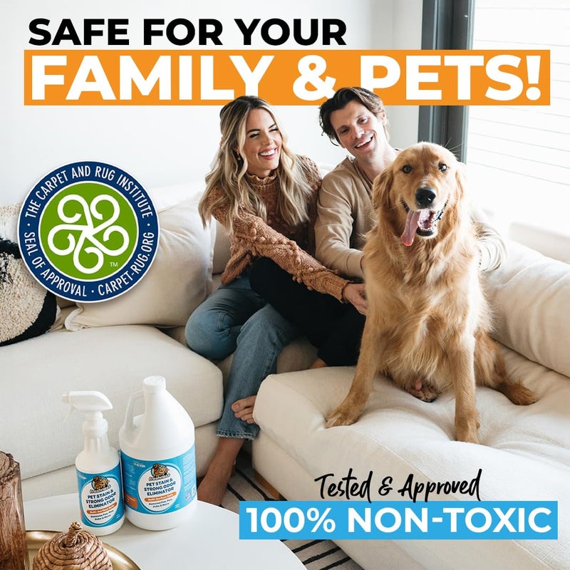FurryFreshness Extra Strength Cat or Dog Pee Stain & Permanent Odor Remover + Smell Eliminator -Removes Stains from Pets & Kids Including Urine or Blood- Lifts Old Carpet Stains- (Gallon) - Image 5
