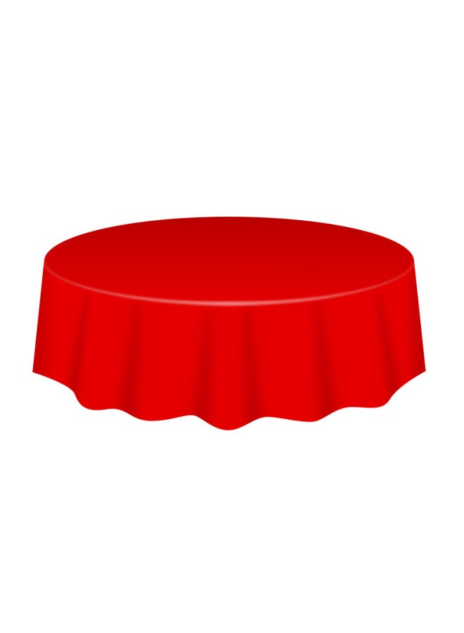Round Table Solid Color Tablecloth Disposable Round Table Tablecloth Simple Style High-class Wedding Banquet Table Set Table Skirt Round Tablecloth-Colour:Light Blue-Specification:84inch /213cm - Image 3