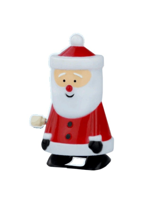 Novelty And Interesting Winding Coil Santa Claus Toy Chain Jumping Open Mouth Gifts For Students-Color:Coil Fat Short Old Man - Image 1