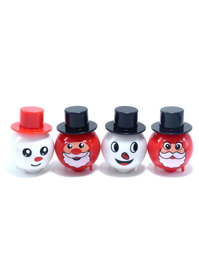 Novelty And Interesting Winding Coil Santa Claus Toy Chain Jumping Open Mouth Gifts For Students-Color:Coil Fat Short Old Man - Image 5