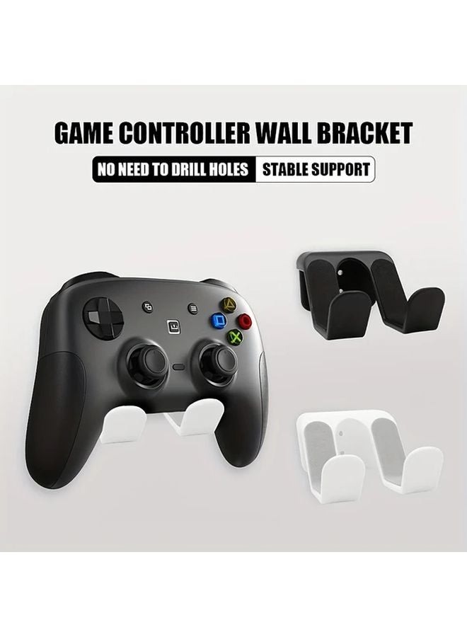White Universal Wall Mount Game Controller Headset Stand Holder ABS Plastic Display Rack - Image 2
