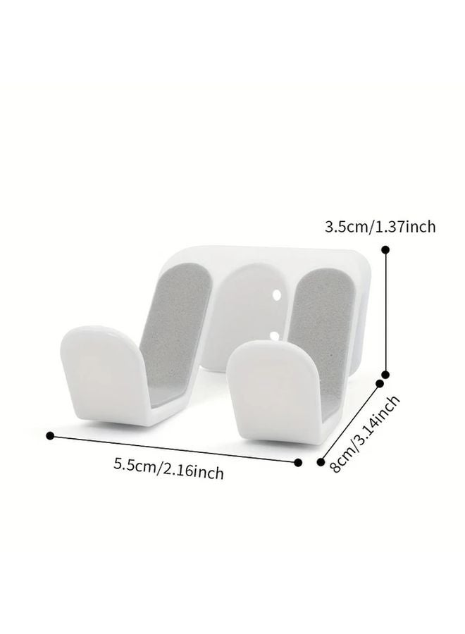 White Universal Wall Mount Game Controller Headset Stand Holder ABS Plastic Display Rack - Image 3
