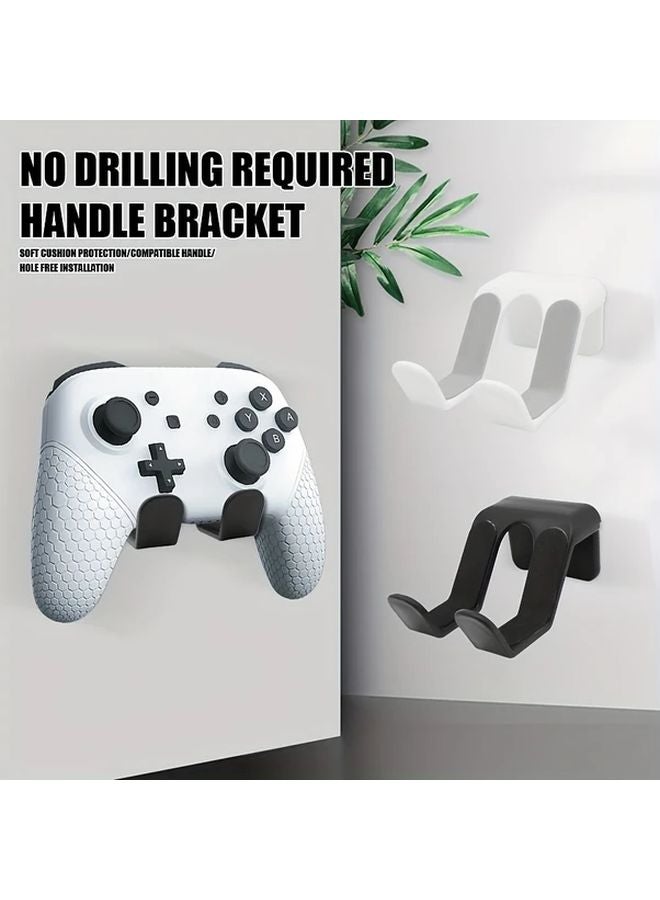 White Universal Wall Mount Game Controller Headset Stand Holder ABS Plastic Display Rack - Image 4