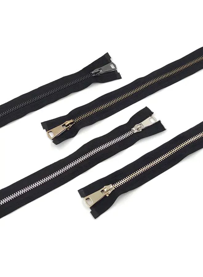 1pc 5 Number Metal Open End Single Slider Zipper in Golden and 7.87 Inch for Sewing Bag Jacket Clothing Pockets Accessories - Image 4