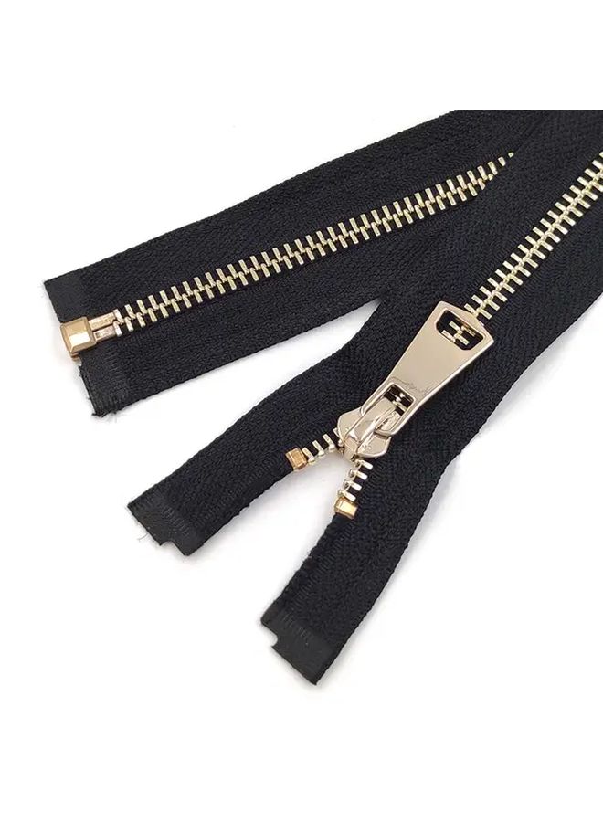 1pc 5 Number Metal Open End Single Slider Zipper in Golden and 7.87 Inch for Sewing Bag Jacket Clothing Pockets Accessories - Image 5