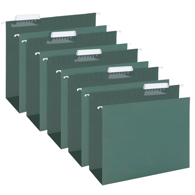 HERKKA Extra Capacity Hanging File Folders, 30 Pack Reinforced Hang Folders with Heavy Duty 3 Inch Expansion, Designed for Bulky Files, Medical Charts, Letter Size, Green - Image 1