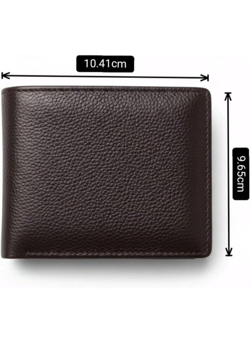 Mens Wallet RFID Genuine Leather Bifold, ID Window, 16 Card Holders (dark brown)Mens Wallet RFID Genuine Leather Bi fold, ID Window, 16 Card Holders (dark brown) - Image 4