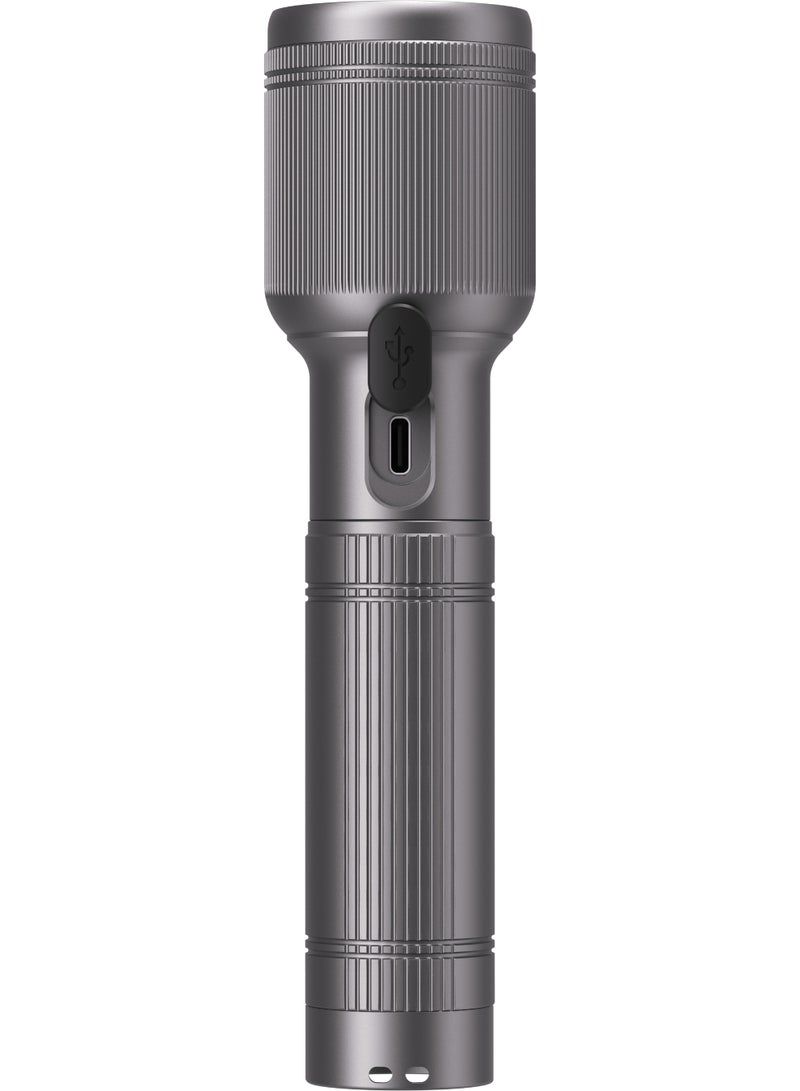 SONASHI Rechargeable LED Torch with Hyper Bright 20W Laser LED | Aerospace-Grade Aluminum | 1200m Range, 2000 Lumens | Zoom Function: ON–High–Low–OFF (Double Click for Strobe & SOS) | 4000mAh Lithium Battery, Type-C Charging, Multi-Mode Light & 3-Hour Runtime | SLT-605Z - Image 3