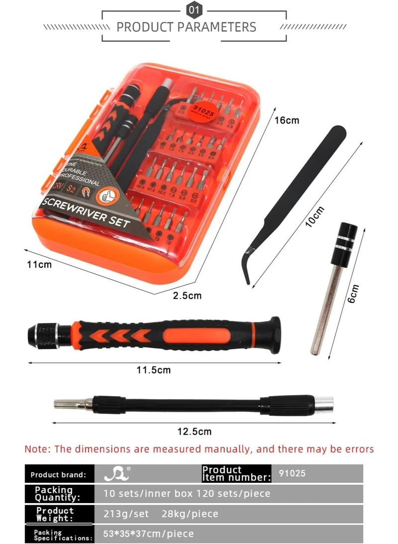 28-Piece Precision Screwdriver Set – Professional Repair Kit for Electronics, Watches & Glasses - Image 3
