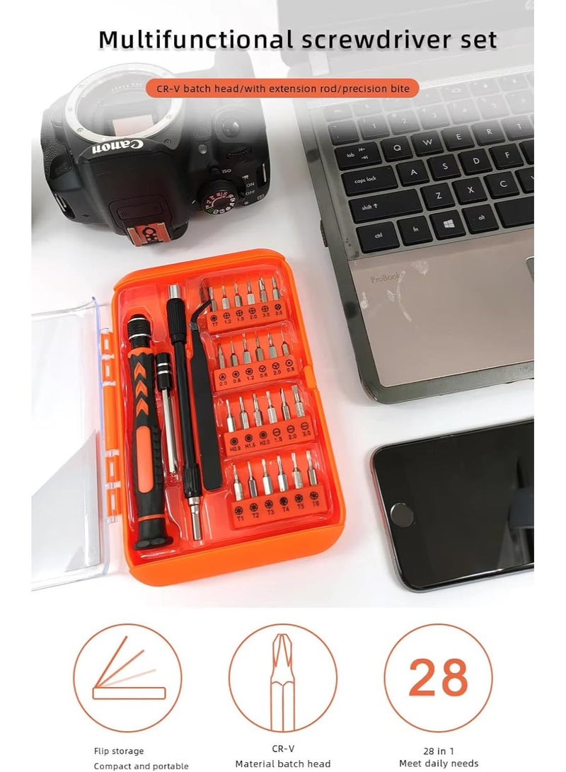 28-Piece Precision Screwdriver Set – Professional Repair Kit for Electronics, Watches & Glasses - Image 2