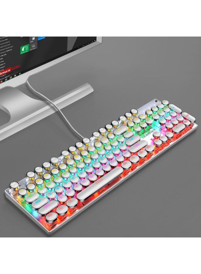Crack K660 Real Mechanical Keyboard Usb Wired Game Luminous Rgb Computer Green Shaft Mechanical Keyboard