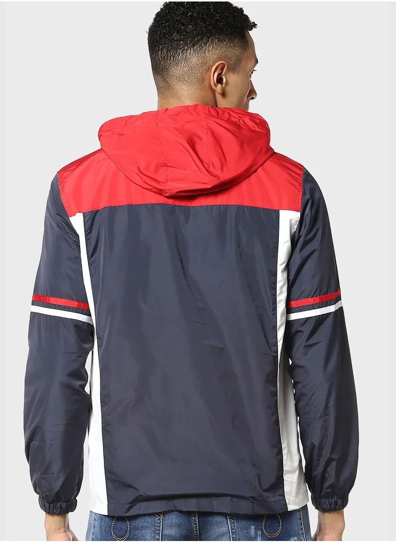 Campus Sutra Color Block Jacket