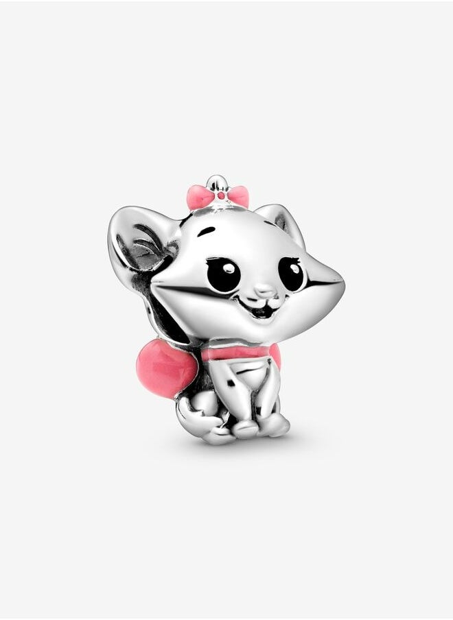 Chomel - 925 Sterling Silver Disney Marie Sterling Silver Charm with Black and Pink Enamel for Pandora Moments Women's Bracelet 798848C01 - Image 1