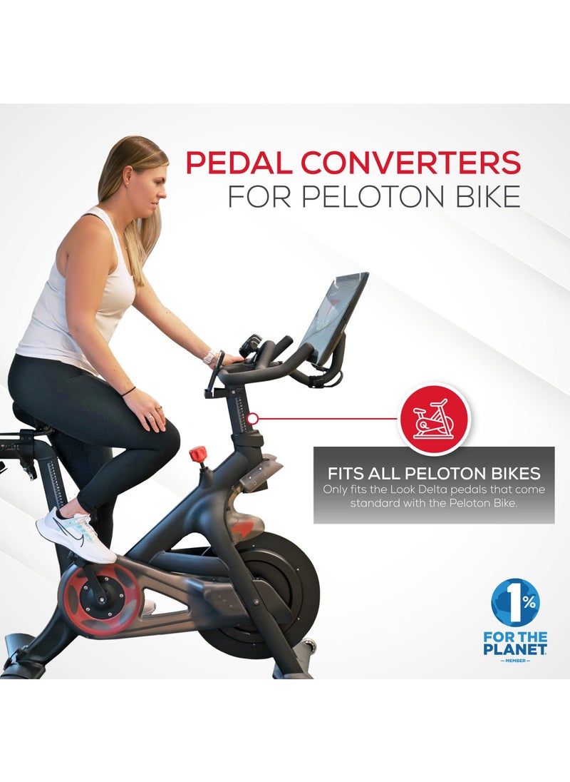 KASTWAVE Bike Pedal Adapters for Peloton Bike & Peloton Bike+, Sneaker Compatible Peloton Pedals Look Delta Pedal Converters Peloton Shoeless Cycling Accessory Peloton Bike Shoe Adapters for Look Delta Pedals  - Image 2