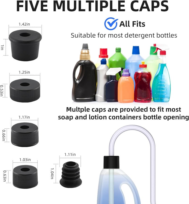GAPPO Sink Soap Dispenser Extension Tube Kit, 47" Under Counter Soap Dispenser Tube with Upgraded Metal Check Valve for Kitchen Sink - Image 3