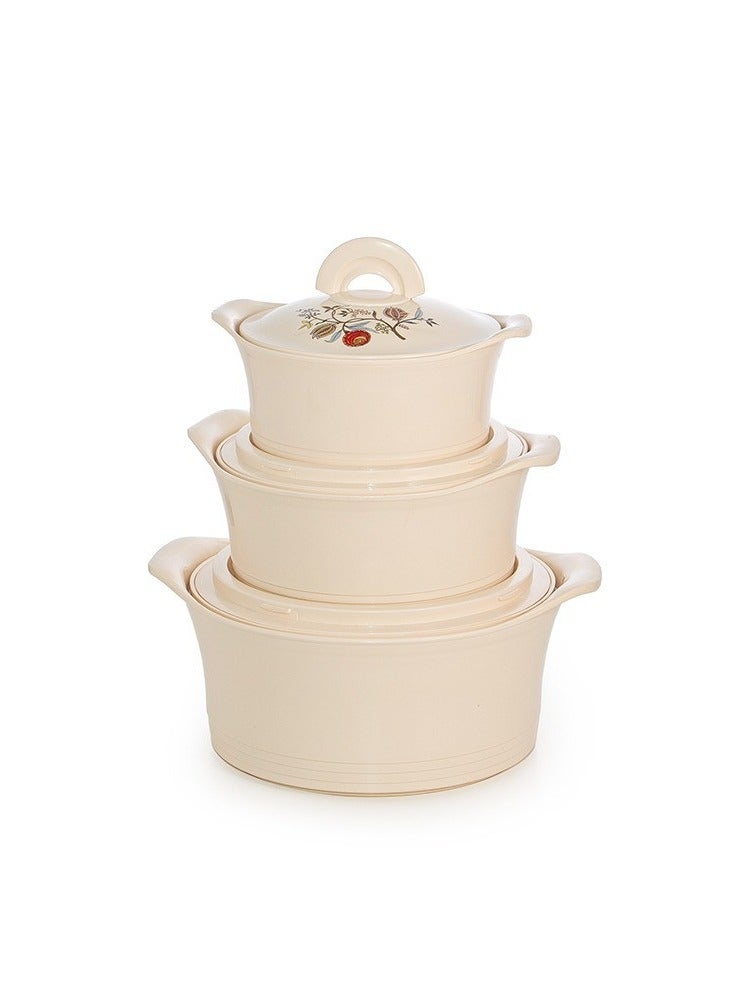 BASURRAH 3-Piece Thermal Food Container Set with Tight-Fit Lids – Double Insulation Keeps Food Hot or Cold, Capacities 1000/1500/2500 ml, Perfect for Serving and Storing Meals - Image 3