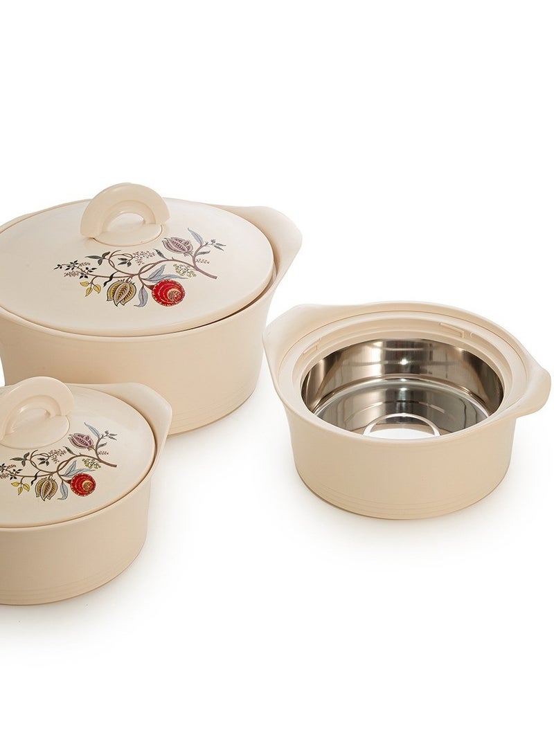 BASURRAH 3-Piece Thermal Food Container Set with Tight-Fit Lids – Double Insulation Keeps Food Hot or Cold, Capacities 1000/1500/2500 ml, Perfect for Serving and Storing Meals - Image 4