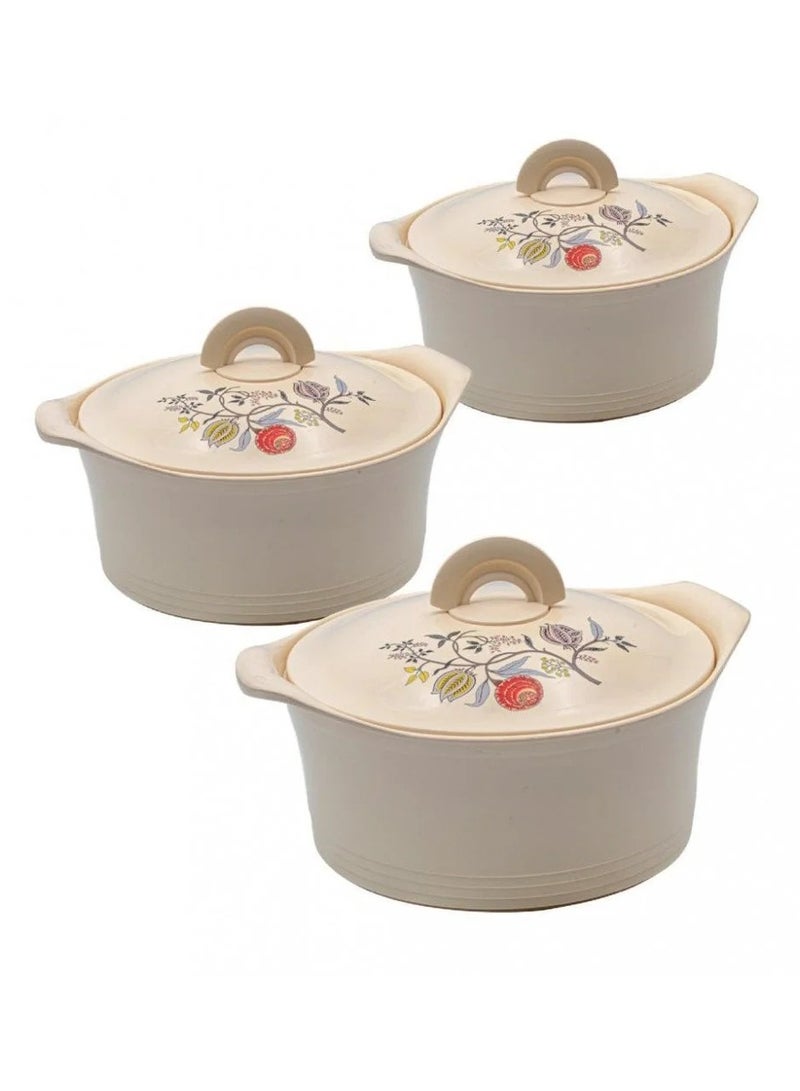 BASURRAH 3-Piece Thermal Food Container Set with Tight-Fit Lids – Double Insulation Keeps Food Hot or Cold, Capacities 1000/1500/2500 ml, Perfect for Serving and Storing Meals - Image 2