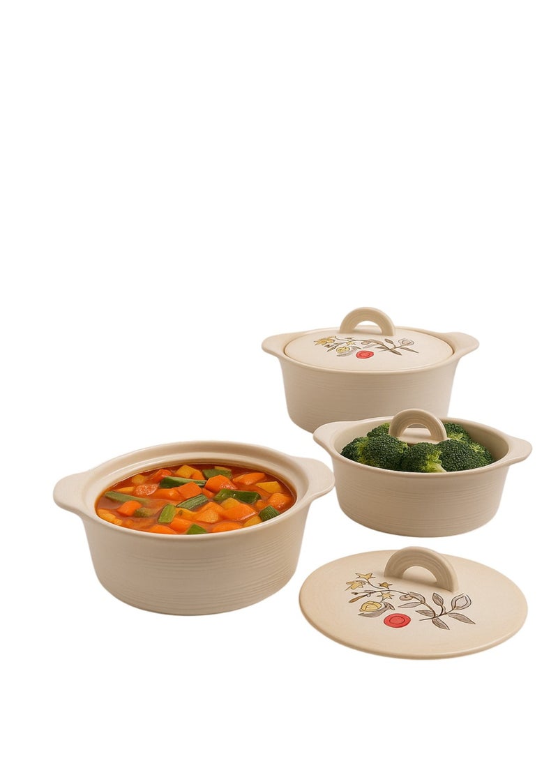 BASURRAH 3-Piece Thermal Food Container Set with Tight-Fit Lids – Double Insulation Keeps Food Hot or Cold, Capacities 1000/1500/2500 ml, Perfect for Serving and Storing Meals - Image 5