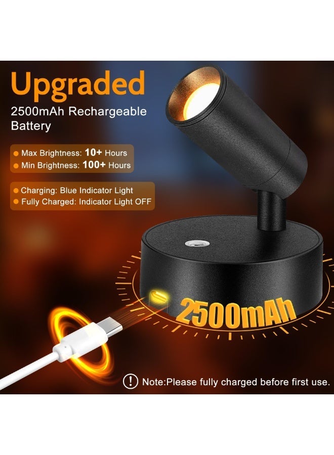 أوشيما 1Pcs الأضواء اللاسلكية، الضوء الداخلي القابل لإعادة الشحن للمصنع، الضوء اللاسلكي LED Uplighting with Timer&Dimmable, 3CCT أضواء الشجرة الداخلية بطارية تعمل، for Wall Art Display Dartboard Painting Artwork - Image 5