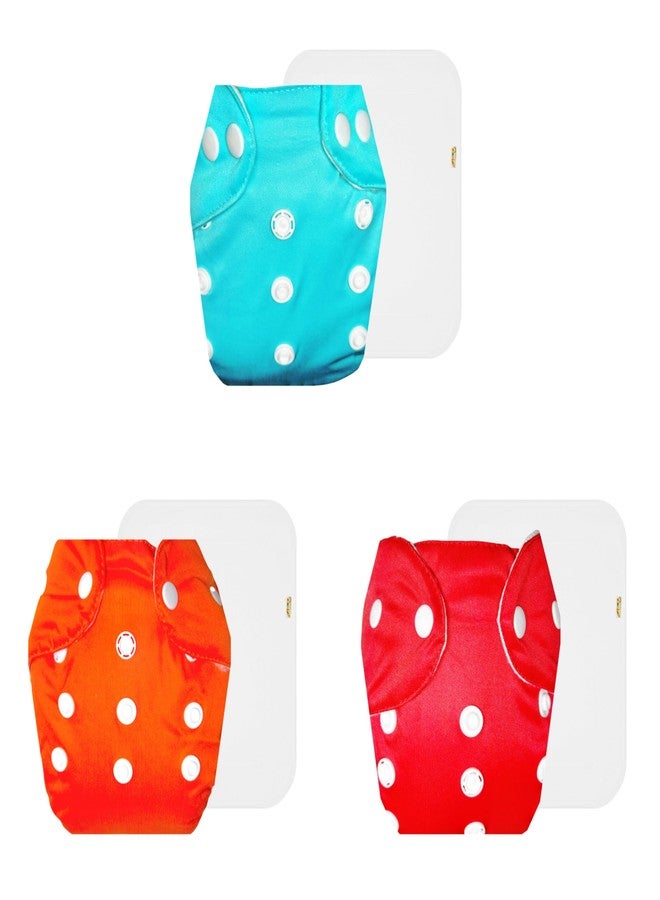 Dumbledo Lite Cloth Diaper with Cotton Insert (Pack of 3) | Snug Fit | Reusable & Washable | Quick Dry | Designed by Moms | 3 Months - 2 Years | Unisex Baby - Image 1