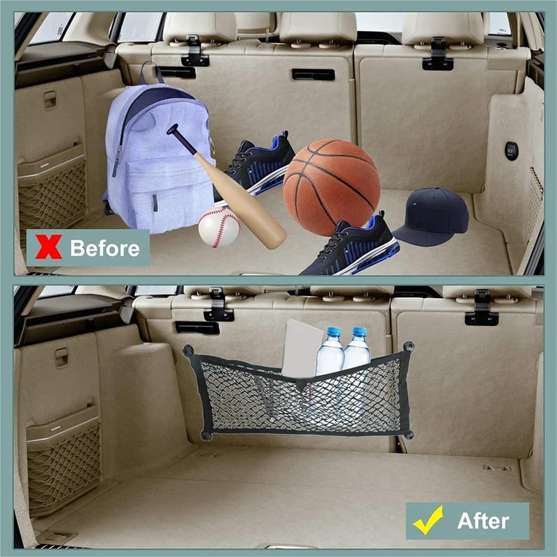 Cargo Net 4PCS Stretchable Cargo Net Pocket Trunk Side Elastic Storage Mesh Bag Car Interior RV Accessories 25x60cm - Image 4