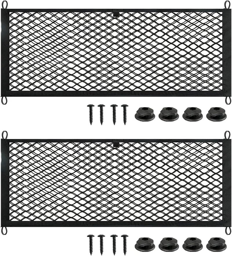 Cargo Net 4PCS Stretchable Cargo Net Pocket Trunk Side Elastic Storage Mesh Bag Car Interior RV Accessories 25x60cm - Image 1