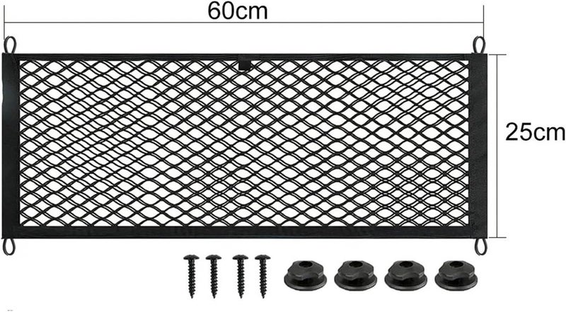 Cargo Net 4PCS Stretchable Cargo Net Pocket Trunk Side Elastic Storage Mesh Bag Car Interior RV Accessories 25x60cm - Image 5