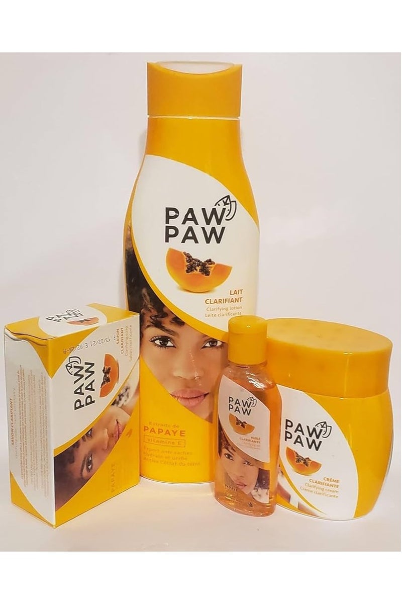Paw Paw مجموعة باو باو للجمال والتفتيح لوشن 500 مل كريم 300 مل زيت صابون