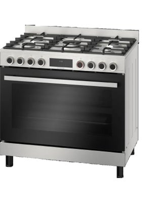 Gas Cooker Series 8 Freestanding 90x60 cm Stainless Steel5 Burners, 147L Oven Capacity Catalytic Cleaning Model HIZ5G7W51S 5 HIZ5G7W51S silver