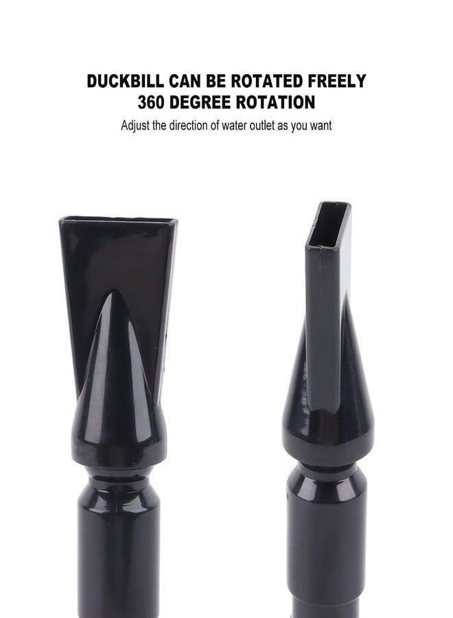 Chiffonade Black Plastic Aquarium Water Outlet Rotatable Elbow Pipe Fitting Fish Tank Nozzle Duckbill Sprinkler Aquarium Canister Filter(L) - Image 5