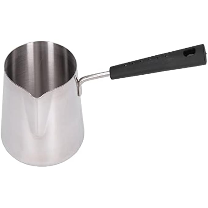 Asixxsix Turkish Coffee Pot 600Ml Stainless Steel Greek Arabic Coffee Maker Stovetop Maker Chocolate Melting Pan Milk Butter Warmer Pot Turkish For Home Office Cafe - Image 2
