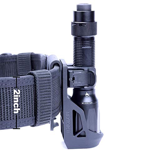 Nextorch V5 Tactical Flashlight Holster with Lever Side Lock System Only for 1"-1.25" Diameter Flashlight （Holster Head Diameter 0.78"-1.18" Bottom Diameter 1.18") - Image 4