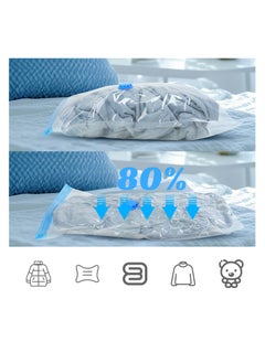 Stanew 25PCS Vacuum Storage Bag Pack of with Electric Pump and hand pump, Multiple Pack (5×80*100cm,5×80*60cm,5×50*70cm,5×50*60cm,5×40*60cm)，Space Saver for Travel Packing, Reusable Sealer Storage Bag for Clothes,Duvets, Pillows, Blankets, Curtains  - Image 3