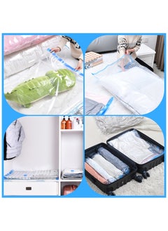 Stanew 25PCS Vacuum Storage Bag Pack of with Electric Pump and hand pump, Multiple Pack (5×80*100cm,5×80*60cm,5×50*70cm,5×50*60cm,5×40*60cm)，Space Saver for Travel Packing, Reusable Sealer Storage Bag for Clothes,Duvets, Pillows, Blankets, Curtains  - Image 2