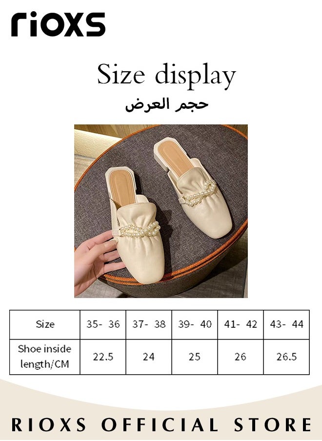 Women's Flat Mules, Closed Toe Sandals, Fashionable Comfortable Slippers, Slip-On Backless Mule Shoes, Fashionable Mule Slides with Flexible Non-slip Sole, Easy to Wear On and Off - pzsku/Z0416BBD920F69919B645Z/45/_/1712717400/e6c23d95-dad5-4a30-815c-250cae0cfe73