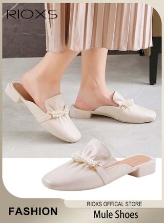 Women's Flat Mules, Closed Toe Sandals, Fashionable Comfortable Slippers, Slip-On Backless Mule Shoes, Fashionable Mule Slides with Flexible Non-slip Sole, Easy to Wear On and Off - pzsku/Z0416BBD920F69919B645Z/45/_/1730518431/89be6ebe-5d7d-4785-a52b-1c0f79b16ed7