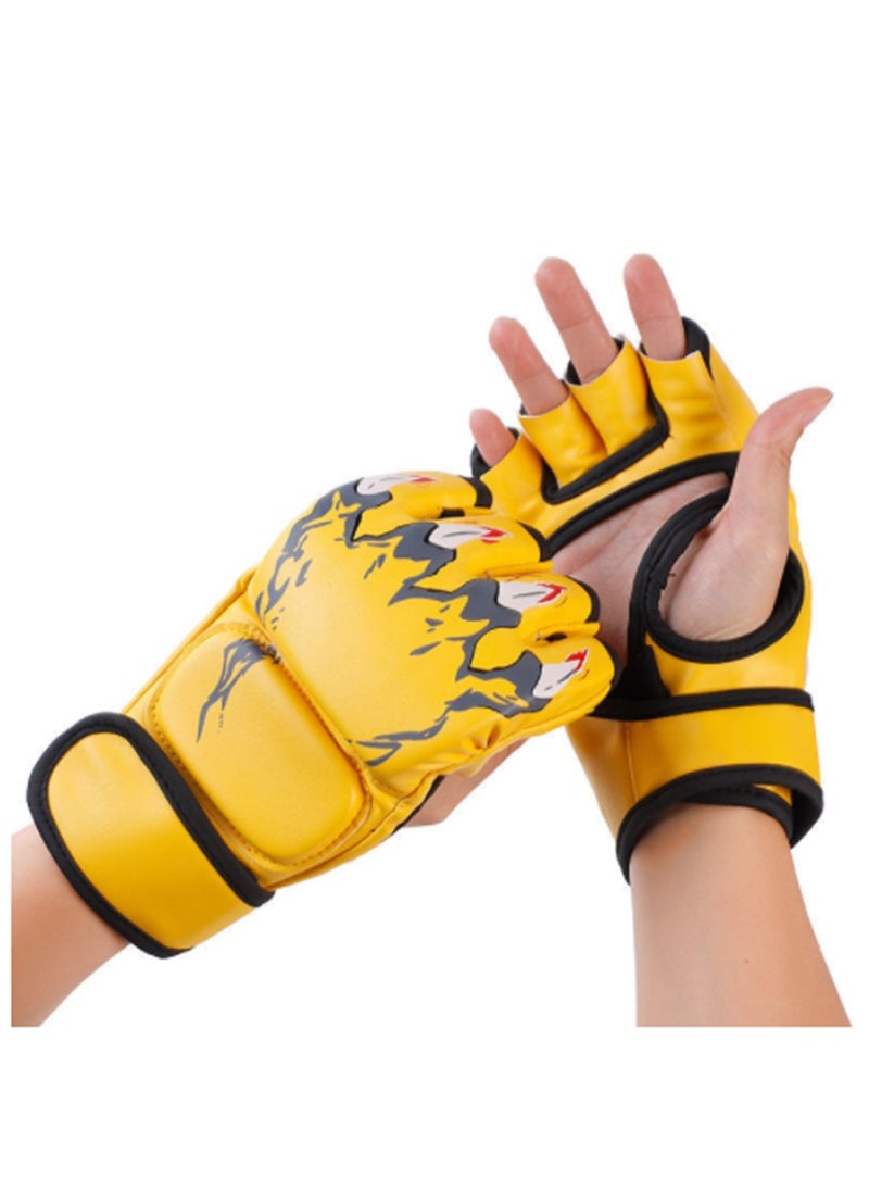 Generic Boxing Gear Half finger Boxing Gloves For Boxing Training、MMA、Fighting、UFC、Contest Gear  - Image 2