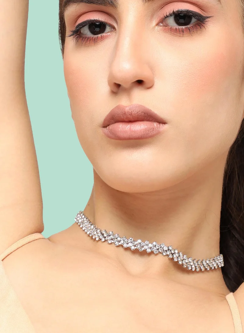 سوهي SOHI Women's   Party Designer Stone Choker Necklace - Imitation Jewellery