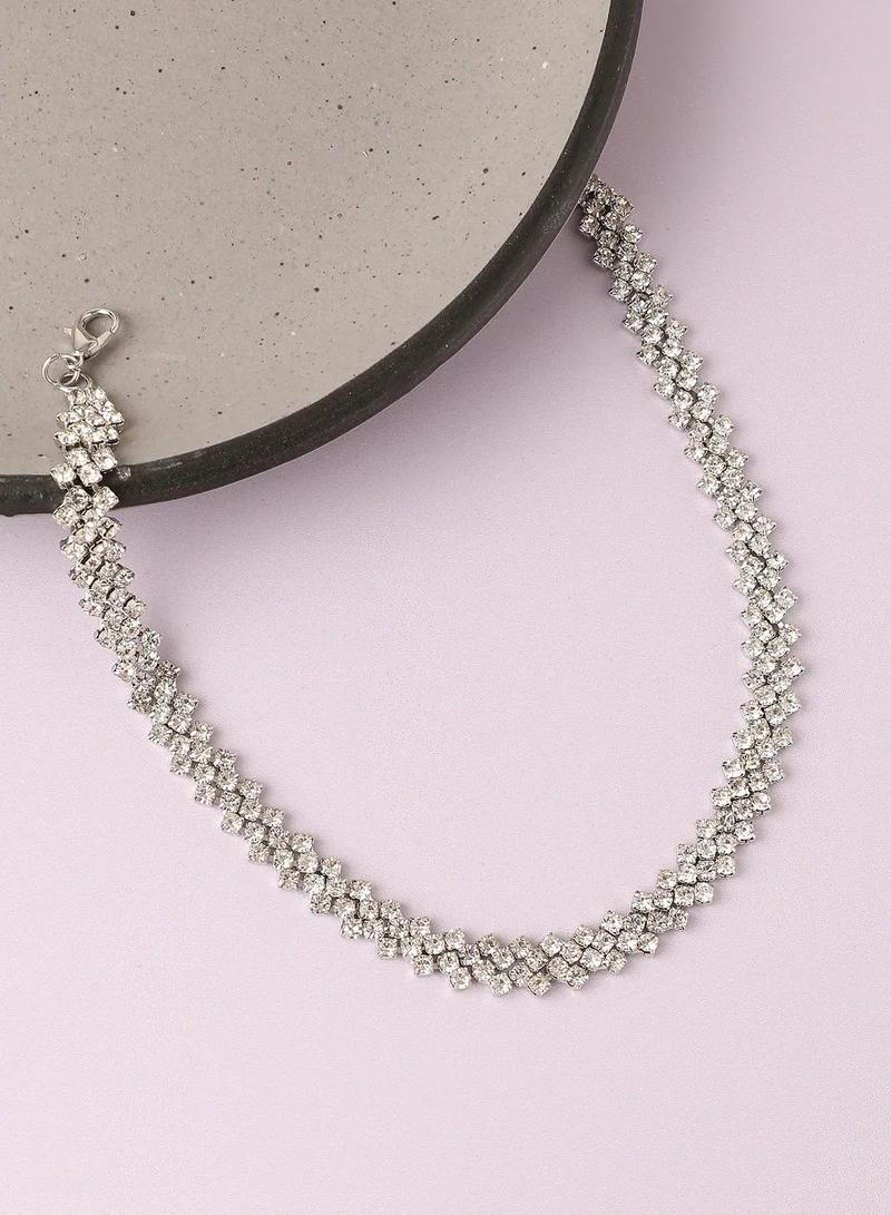 سوهي SOHI Women's   Party Designer Stone Choker Necklace - Imitation Jewellery