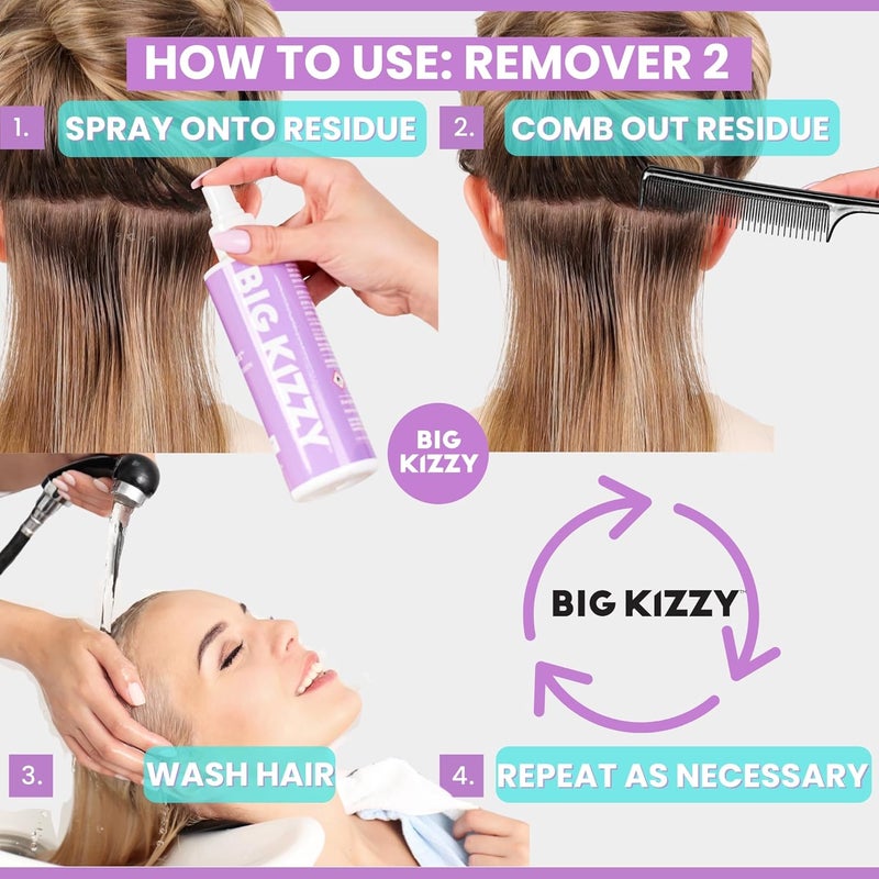 Big Kizzy Remover 2, Remove and Residue (4oz) Multi-color available build - Image 3