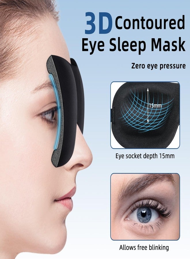 VEKDA 4-Pack Eye Masks for Sleep with Adjustable Strap Comfortable Sleep Masks for Women and Man Night Sleep, Travel, Nap Gery - Image 2
