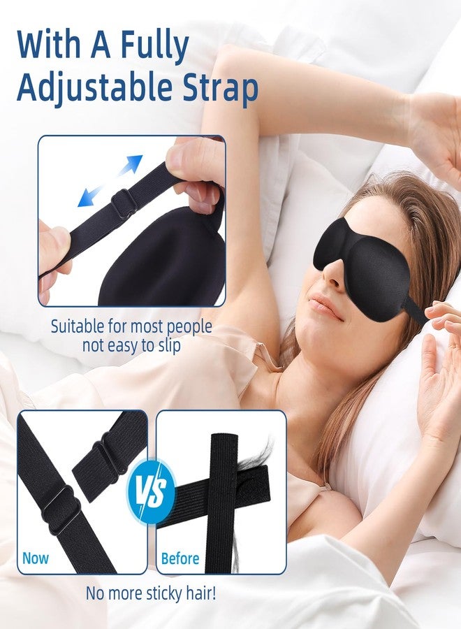 VEKDA 4-Pack Eye Masks for Sleep with Adjustable Strap Comfortable Sleep Masks for Women and Man Night Sleep, Travel, Nap Gery - Image 4