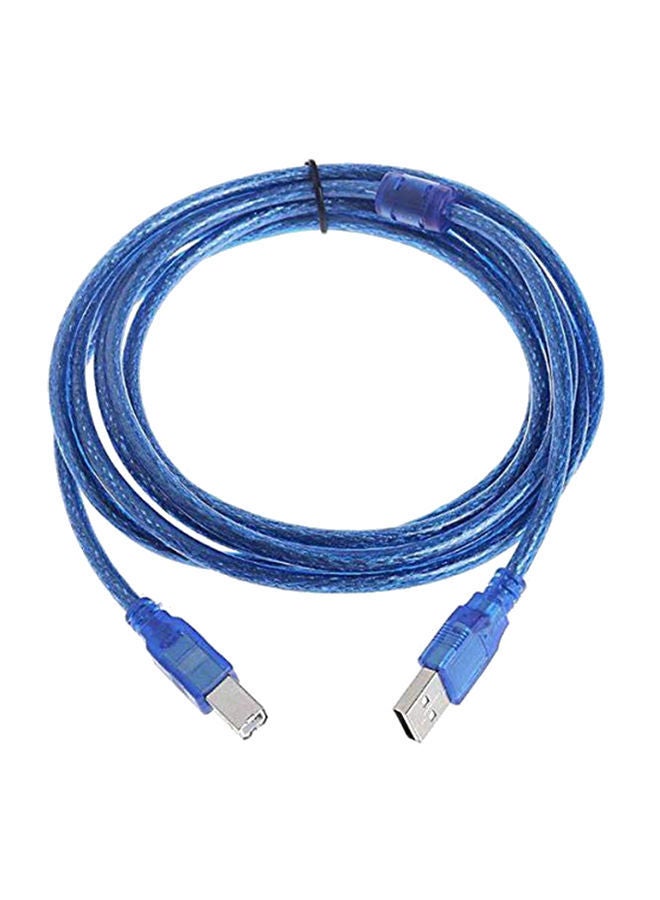 NIBEMINENT USB 2.0 A To B Male Adapter Data Cable Blue - Image 1