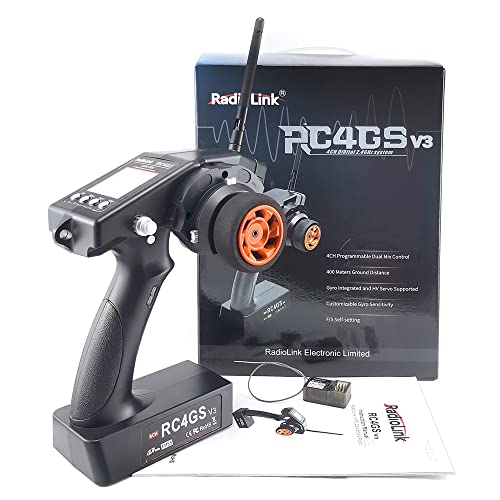 RadioLink RC4GS V3 24G 4CH RC Transmitter and Receiver R6FG Gyro Inside Pistol Grip Remote Controller for RC Car Boat Tank Buggy - Image 1