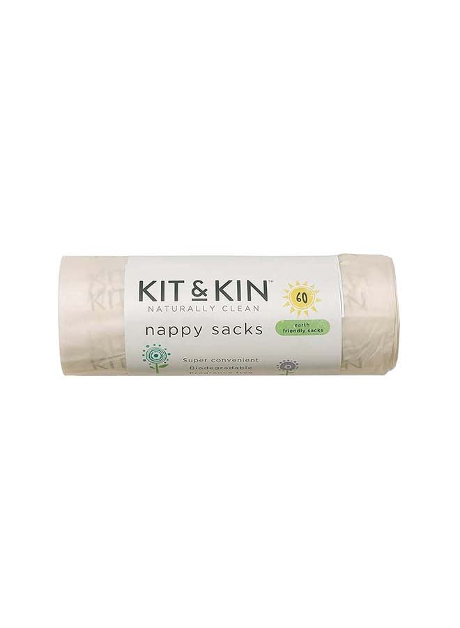 Kit & Kin Biodegradable Nappy Sacks - Disposable Bags , Pack of 60 - Image 2