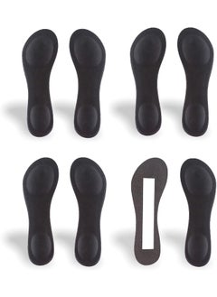 CaserBay CB 4-Pairs of Cloth Surface Sponge Inserts Invisible Slim Lightweight Insoles Liners, Ball of Foot Pain Relief Cushion, Barefoot Support, 3/4 Length for Women's Shoes 5-7, Style A, Black 