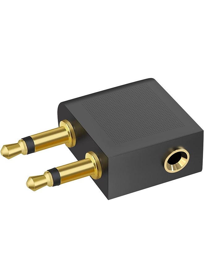 Tersely [4 PACK] Gold Plated Flight Airplane Headphone Audio Adapter, Air Plane Flight Connector Earphone Headphone Audio | Convert Great Sound on All Planes | Suits All in-Flight Media Systems - Image 4