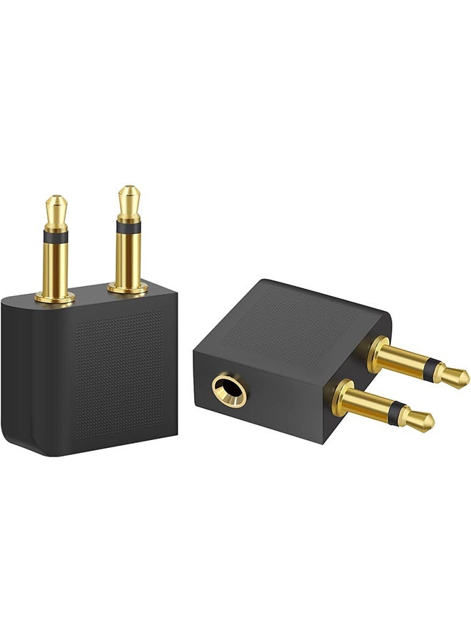 Tersely [4 PACK] Gold Plated Flight Airplane Headphone Audio Adapter, Air Plane Flight Connector Earphone Headphone Audio | Convert Great Sound on All Planes | Suits All in-Flight Media Systems - Image 3
